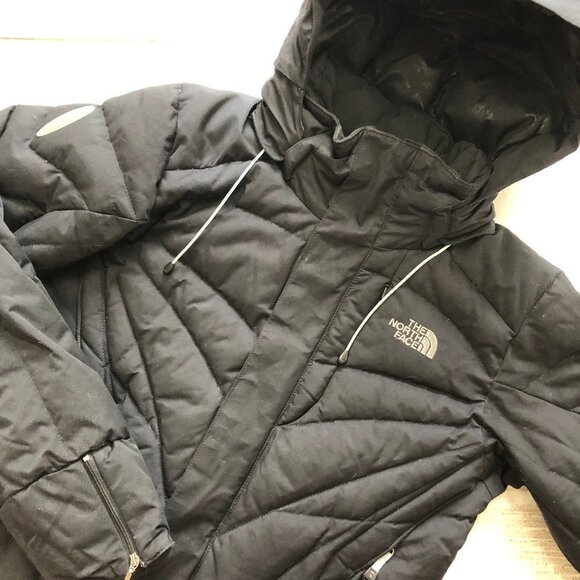 THE NORTH FACE Black Hooded Goose Down Snow Jacket - Picture 3 of 7